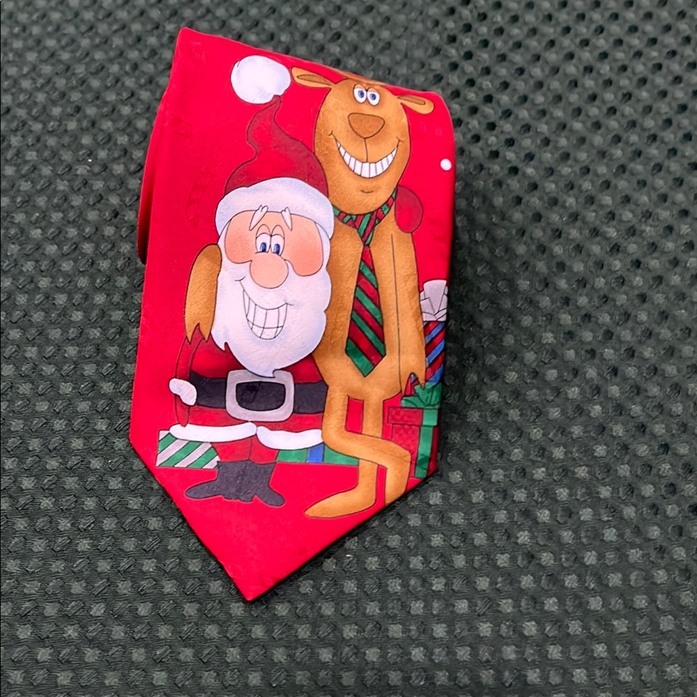 Hallmark Christmas‎ holiday Festive Red Christmas Tie yule tie greetings - Picture 7 of 9